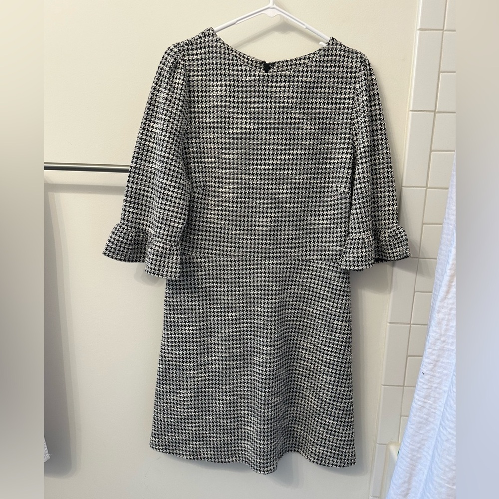 Banana Republic Factory Black and White Houndstooth Dress